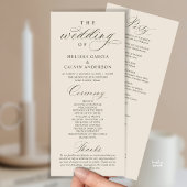 Modern Classy Elegant Wedding Ceremony Programmakaart