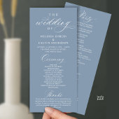 Modern Classy Elegant Wedding Ceremony Programmakaart