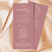 Modern Classy Elegant Wedding Ceremony Programmakaart