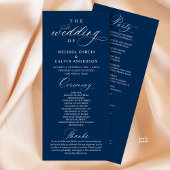 Modern Classy Elegant Wedding Ceremony Programmakaart