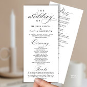 Modern Classy Elegant Wedding Ceremony Programmakaart