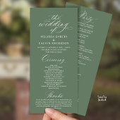 Modern Classy Elegant Wedding Ceremony Programmakaart