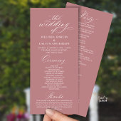 Modern Classy Elegant Wedding Ceremony Programmakaart