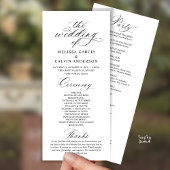 Modern Classy Elegant Wedding Ceremony Programmakaart