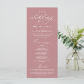 Modern Classy Elegant Wedding Ceremony Programmakaart (Staand voorkant)