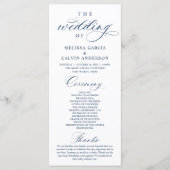 Modern Classy Elegant Wedding Ceremony Programmakaart (Voorkant)
