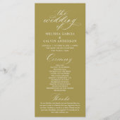 Modern Classy Elegant Wedding Ceremony Programmakaart (Voorkant)