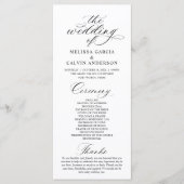 Modern Classy Elegant Wedding Ceremony Programmakaart (Voorkant)