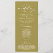 Modern Classy Elegant Wedding Ceremony Programmakaart (Voorkant)