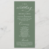 Modern Classy Elegant Wedding Ceremony Programmakaart (Voorkant)