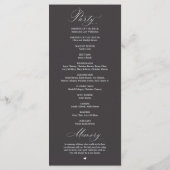 Modern Classy Elegant Wedding Ceremony Programmakaart (Achterkant)