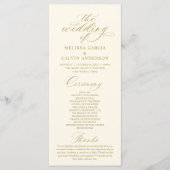 Modern Classy Elegant Wedding Ceremony Programmakaart (Voorkant)