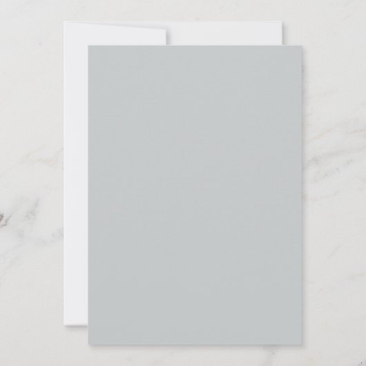 Modern Classy Glacier Gray Wedding Invitation Kaart (Achterkant)