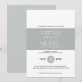 Modern Classy Glacier Gray Wedding Invitation Kaart (Voorkant / Achterkant)