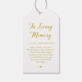 Modern Classy Gold, begrafenisherdenkingsdienst Cadeaulabel