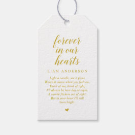 Modern Classy Gold, begrafenisherdenkingsdienst Cadeaulabel