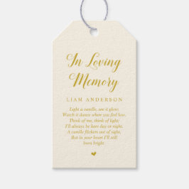 Modern Classy Gold, begrafenisherdenkingsdienst Cadeaulabel