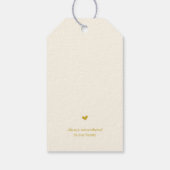 Modern Classy Gold, begrafenisherdenkingsdienst Cadeaulabel (Achterkant)