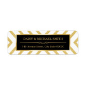 Modern Classy Gold Glitter Stripes Patroon Etiket (Voorkant)