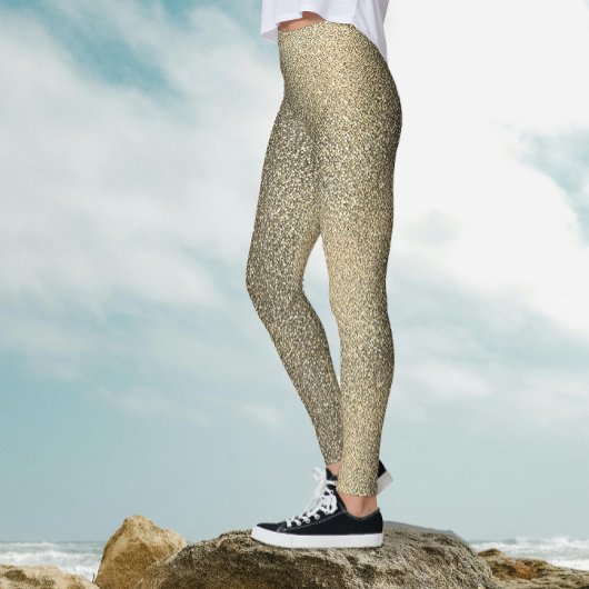 Modern Classy Gold Gradient Sparkle Glitter Party Leggings