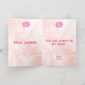 Modern Classy Golden Rainbow Romantische Valentijn Folie Feestdagenkaart (Binnenlaag)