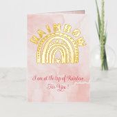 Modern Classy Golden Rainbow Romantische Valentijn Folie Feestdagenkaart (Voorkant)