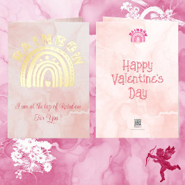 Modern Classy Golden Rainbow Romantische Valentijn Folie Feestdagenkaart