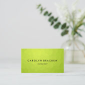 Modern Classy Green Elegant Business Card Visitekaartje (Staand voorkant)