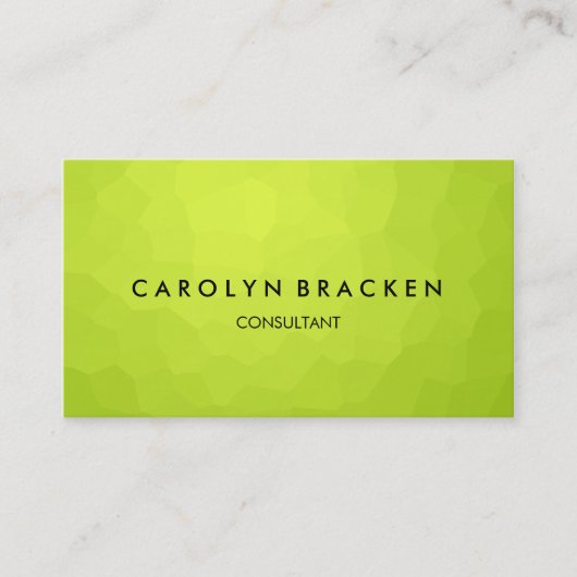 Modern Classy Green Elegant Business Card Visitekaartje (Voorkant)