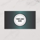 Modern Classy Green Metallic Folie Real Estate Visitekaartje (Achterkant)