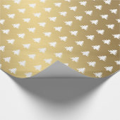 Modern Classy-kerstbomen Ombre Gold Cadeaupapier (Hoek)