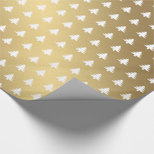 Modern Classy-kerstbomen Ombre Gold Cadeaupapier (Hoek)