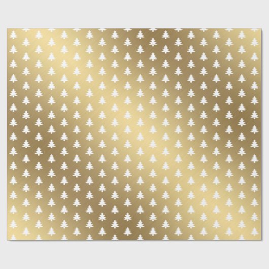 Modern Classy-kerstbomen Ombre Gold Cadeaupapier (Vlak)