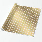 Modern Classy-kerstbomen Ombre Gold Cadeaupapier (Uitgerold)