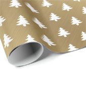 Modern Classy-kerstbomen Ombre Gold Cadeaupapier (Rol Hoek)