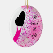 Modern Classy Lady in roze Keramisch Ornament (Rechts)