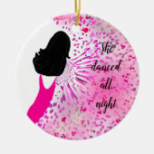 Modern Classy Lady in roze Keramisch Ornament (Voorkant)