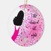 Modern Classy Lady in roze Keramisch Ornament (Links)