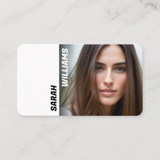 Modern Classy Model Foto Visitekaartje (Voorkant)