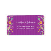 Modern Classy Paarse Natuur wervelstorm Etiket (Voorkant)