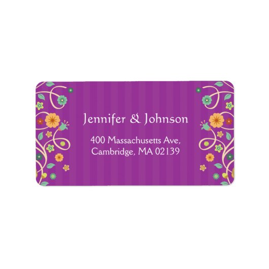 Modern Classy Paarse Natuur wervelstorm Etiket (Voorkant)