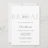 Modern Classy Silver Grey Foto Vrijgezellenfeest Kaart (Voorkant)