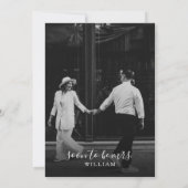 Modern Classy Silver Grey Foto Vrijgezellenfeest Kaart (Achterkant)