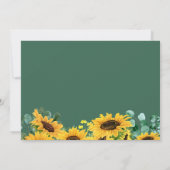 Modern Classy Sunflower Foto Save the New Date (Achterkant)