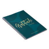 Modern Classy Turquoise Green Gold Script  Notitieboek (Rechterzijde)