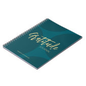 Modern Classy Turquoise Green Gold Script  Notitieboek (Linkerzijde)