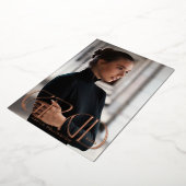 Modern Classy Tyopgraphy Afstuderen Photo 2023 Folie Uitnodiging (Gedraaid)