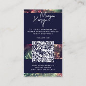 Modern Classy Typography Custom QR Code Fireworks Visitekaartje (Achterkant)