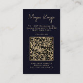 Modern Classy Typography Custom QR Code Fireworks Visitekaartje (Achterkant)