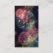 Modern Classy Typography Custom QR Code Fireworks Visitekaartje (Voorkant)